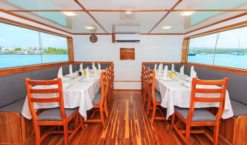 Galapagos Boat EDEN Dining Area